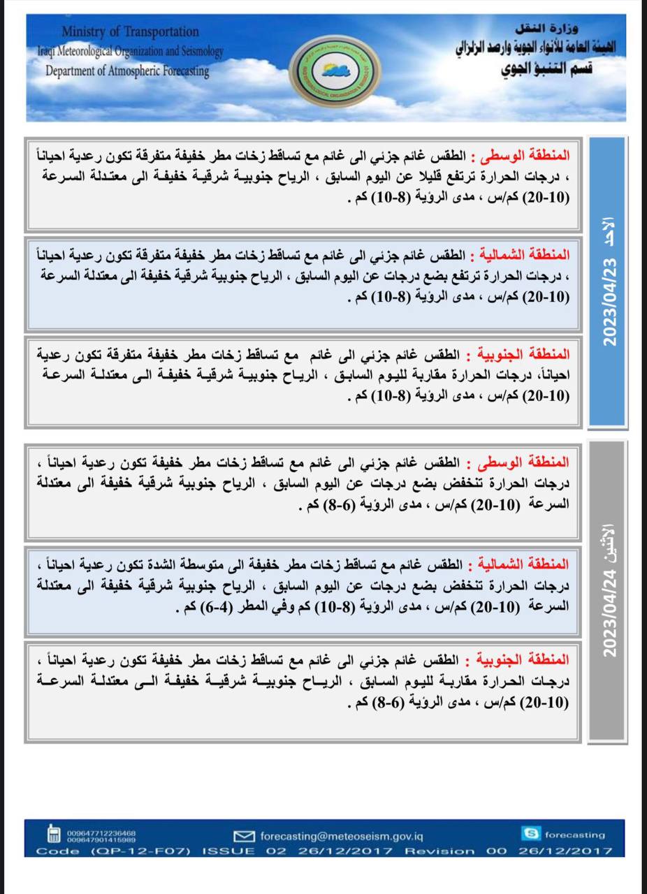 الطقس في العراق