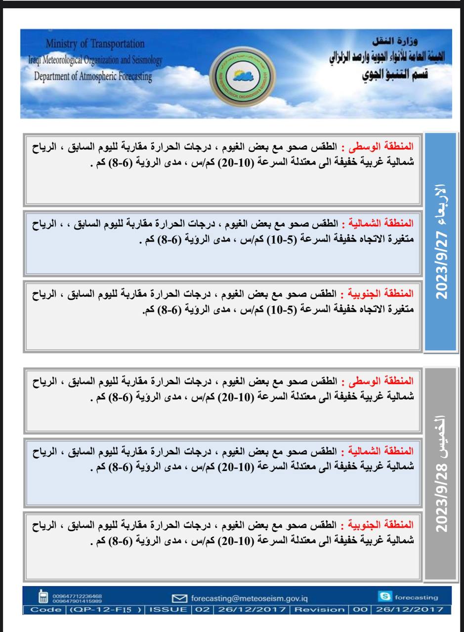 الطقس في العراق