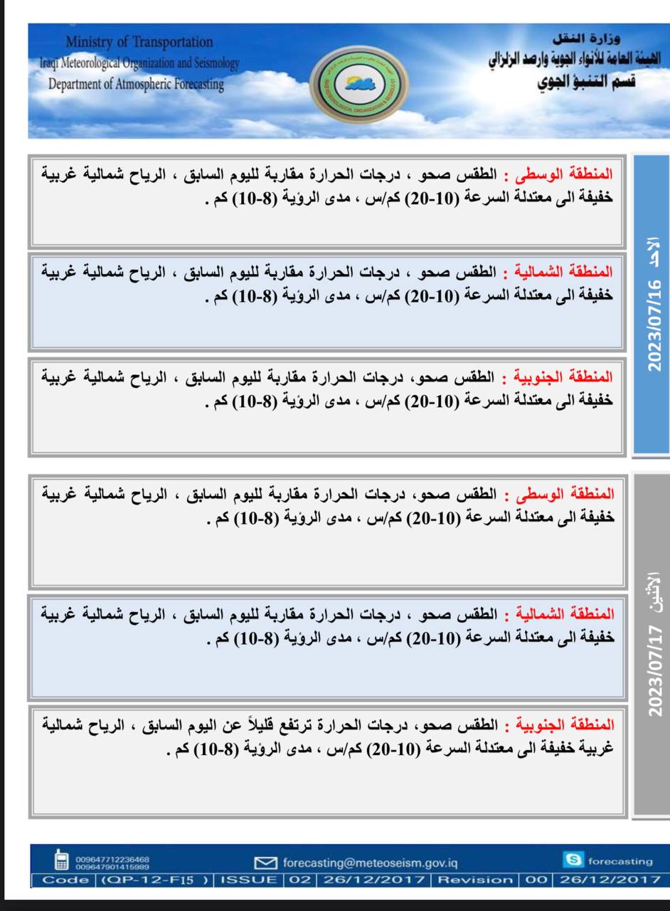 الطقس في العراق