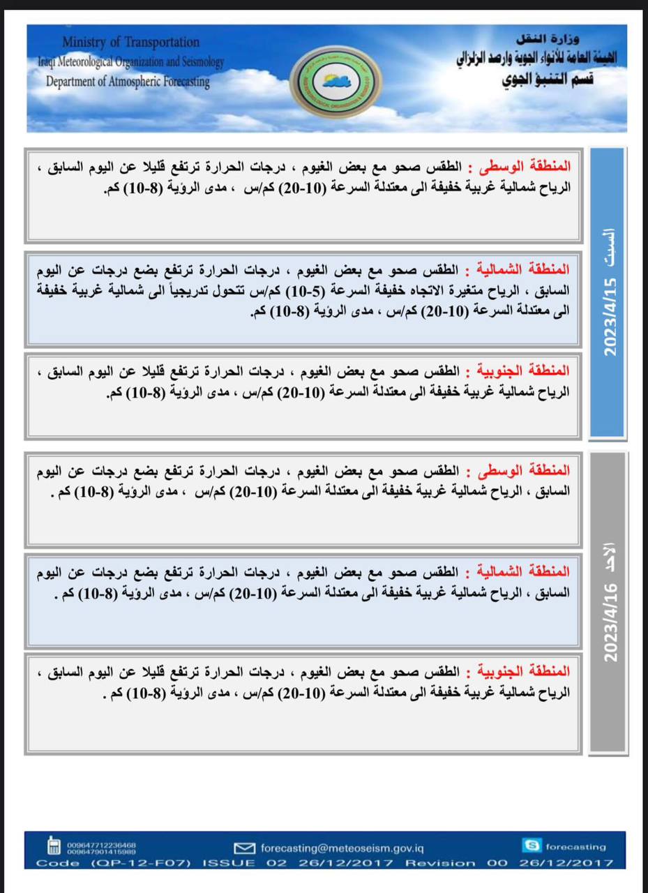 الطقس في العراق