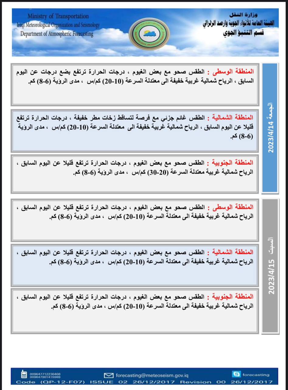 الطقس في العراق