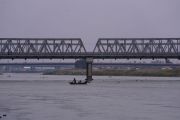 MOSUL, IRAQ - DECEMBER 10: A general view of the new bridge, built after the terrorist organization DAESH destroys some bridges connecting the two sides of the city, on the 6th anniversary of the Iraqi army's liberation of Mosul from the DAESH in Mosul, Iraq on December 10, 2023. (Photo by Ismael Adnan Yaqoob/Anadolu via Getty Images)