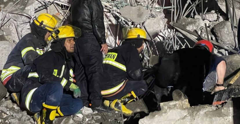 ERBIL, IRAQ - JANUARY 16: Teams carry out search and rescue operations after unmanned aerial vehicle (UAV) attacks in Erbil, Iraq on January 16, 2024. Several explosions were reported in the vicinity of the US consulate in Erbil, with Iran's Islamic Revolutionary Guard Corps (IRGC) quickly claiming responsibility, saying it was targeting a 'spy headquarters' and a 'gathering of anti-Iran terrorist groups' in the region with ballistic missiles. (Photo by Karzan Mohammad Othman/Anadolu via Getty Images)