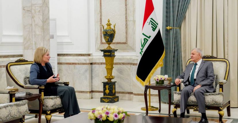 رئيس الجمهورية يثمّن "ما قدمته" بلاسخارت ويؤكد ضرورة تطوير عمل الأمم المتحدة في العراق